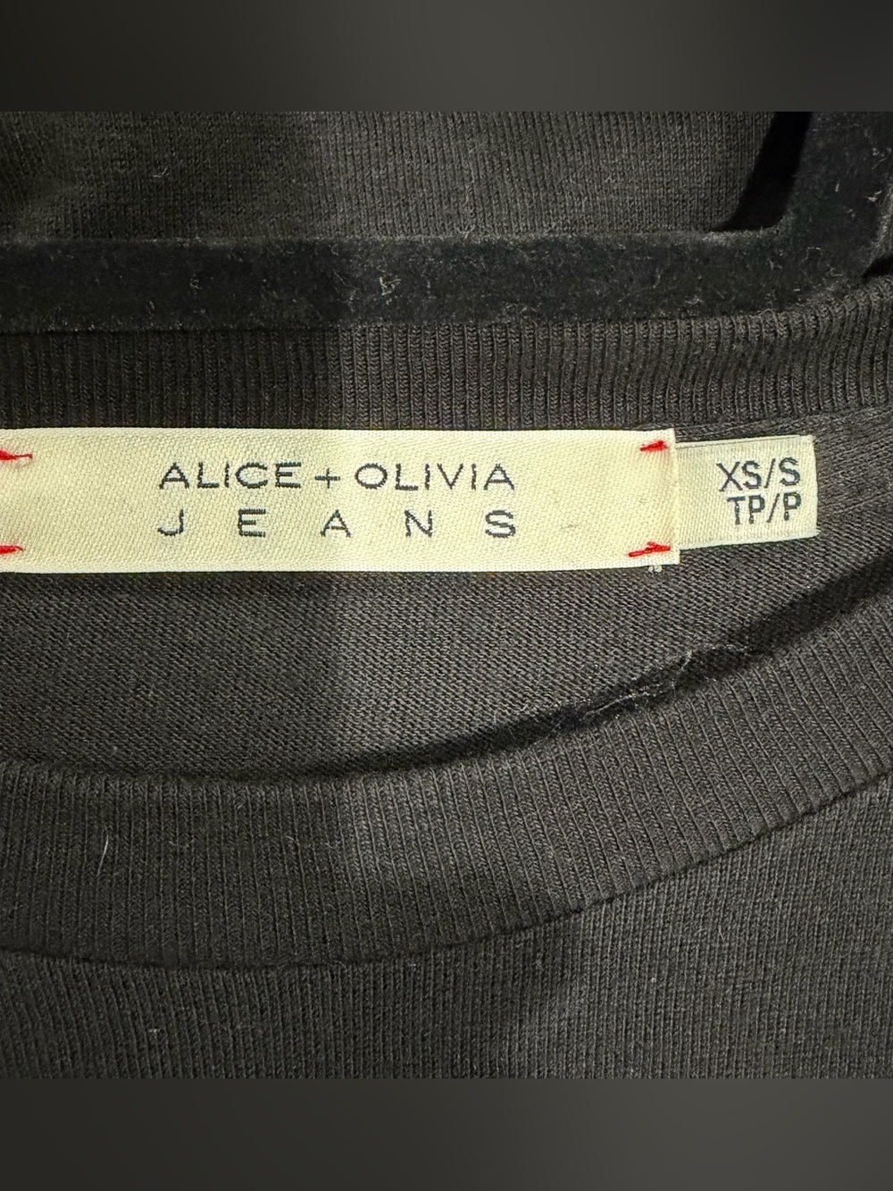 Alice + Olivia Black Rolling Stones Graphic Shira Tee w Multicolor Tongues XS/S - Picture 5 of 7